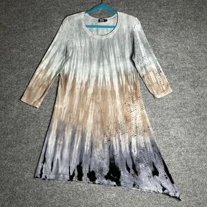 Art Of Cloth Asymmetrical Tunic Top Size Medium Lagenlook Tie Dye Bohemian